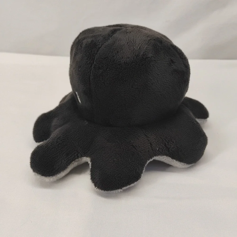 Mini Octopus Reversible Plush Grey/Black Happy/Sad ‎ Stuffed Animal Tee Turtle
